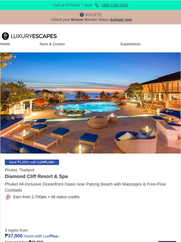 It's Back! Diamond Cliff Phuket All-Inclusive Oceanfront Oasis w. Daily Free-Flow Cocktails