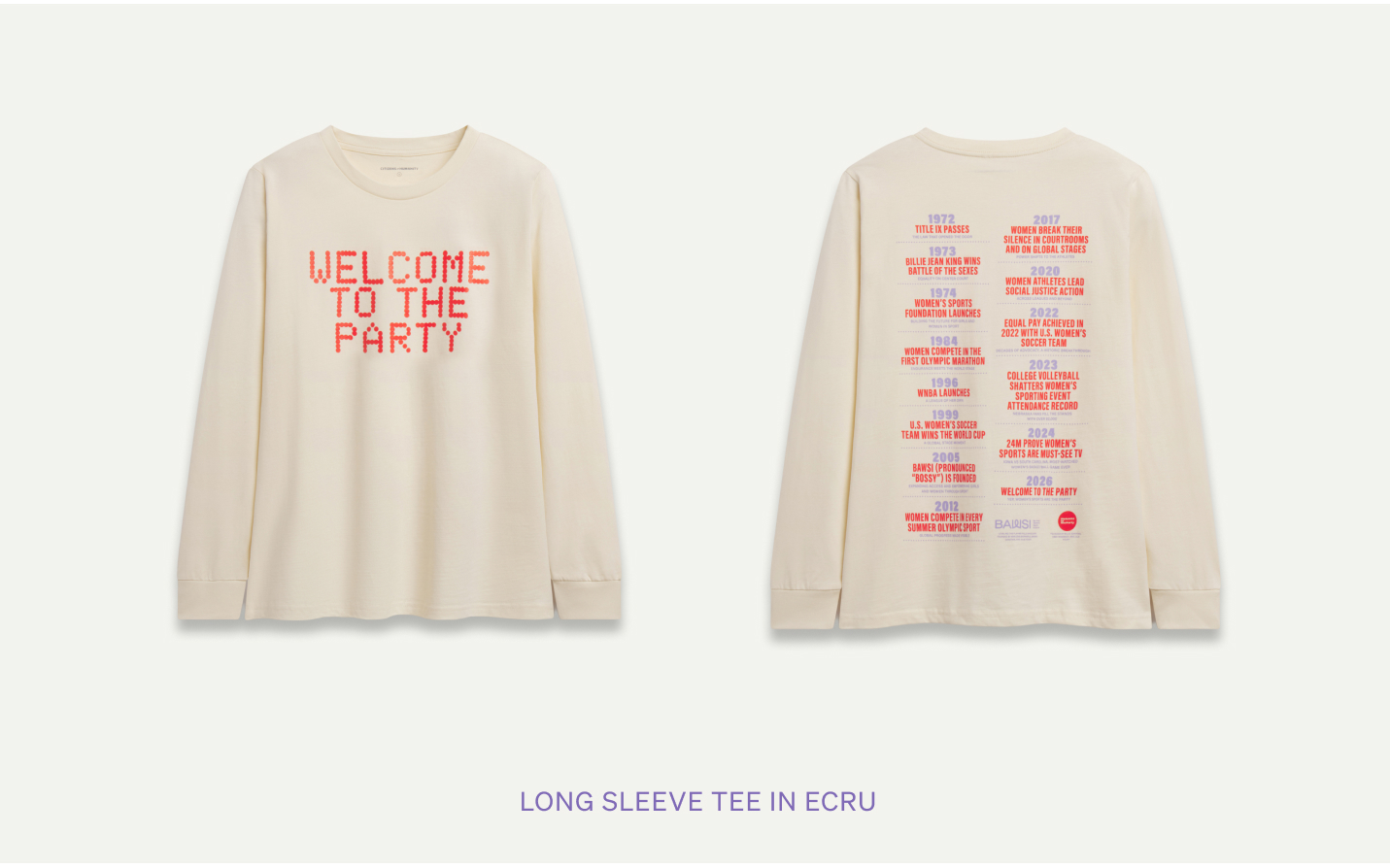 Long Sleeve Tee in Ecru