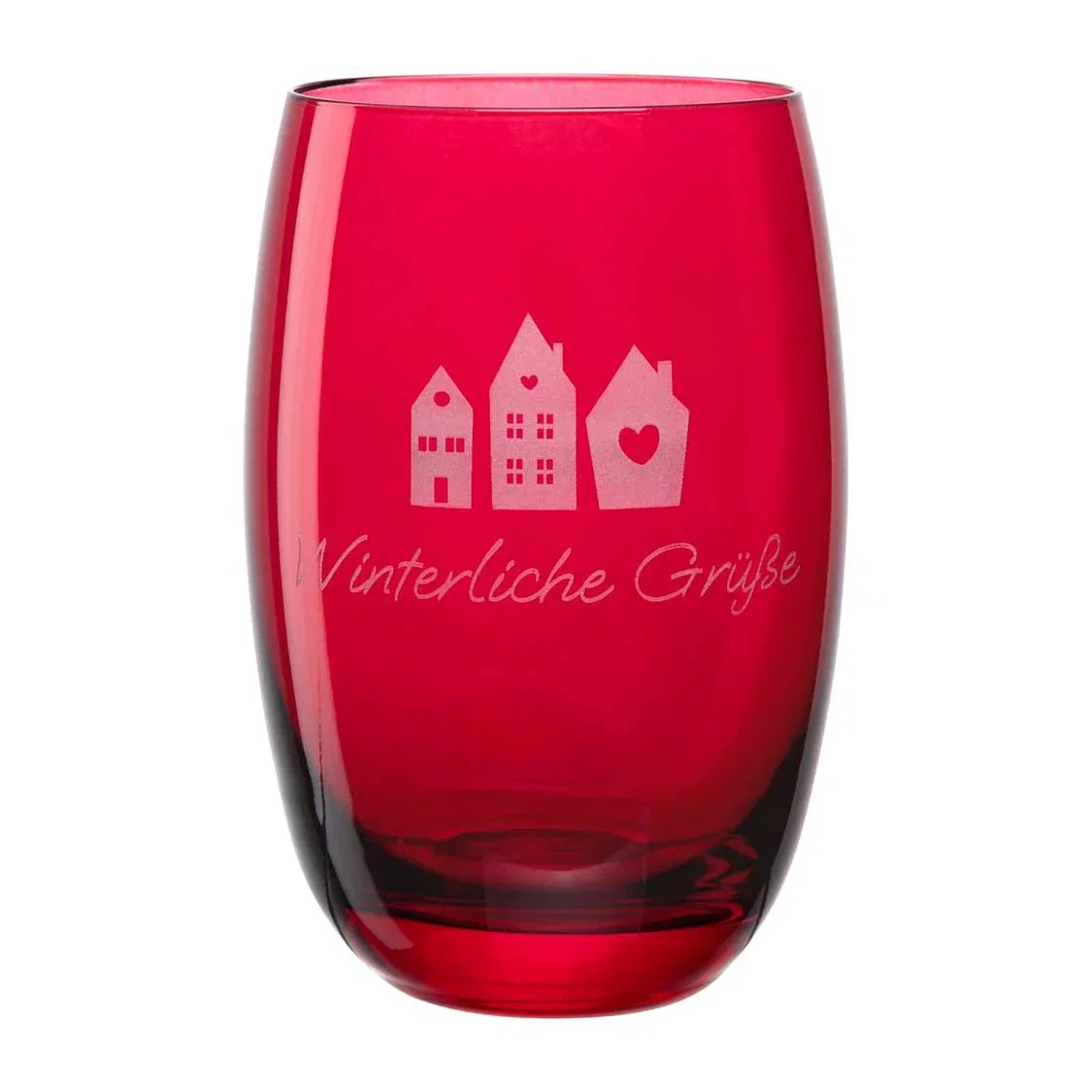 Image of Tischlicht CHEERS 12,5 cm rot mit persönlicher Gravur