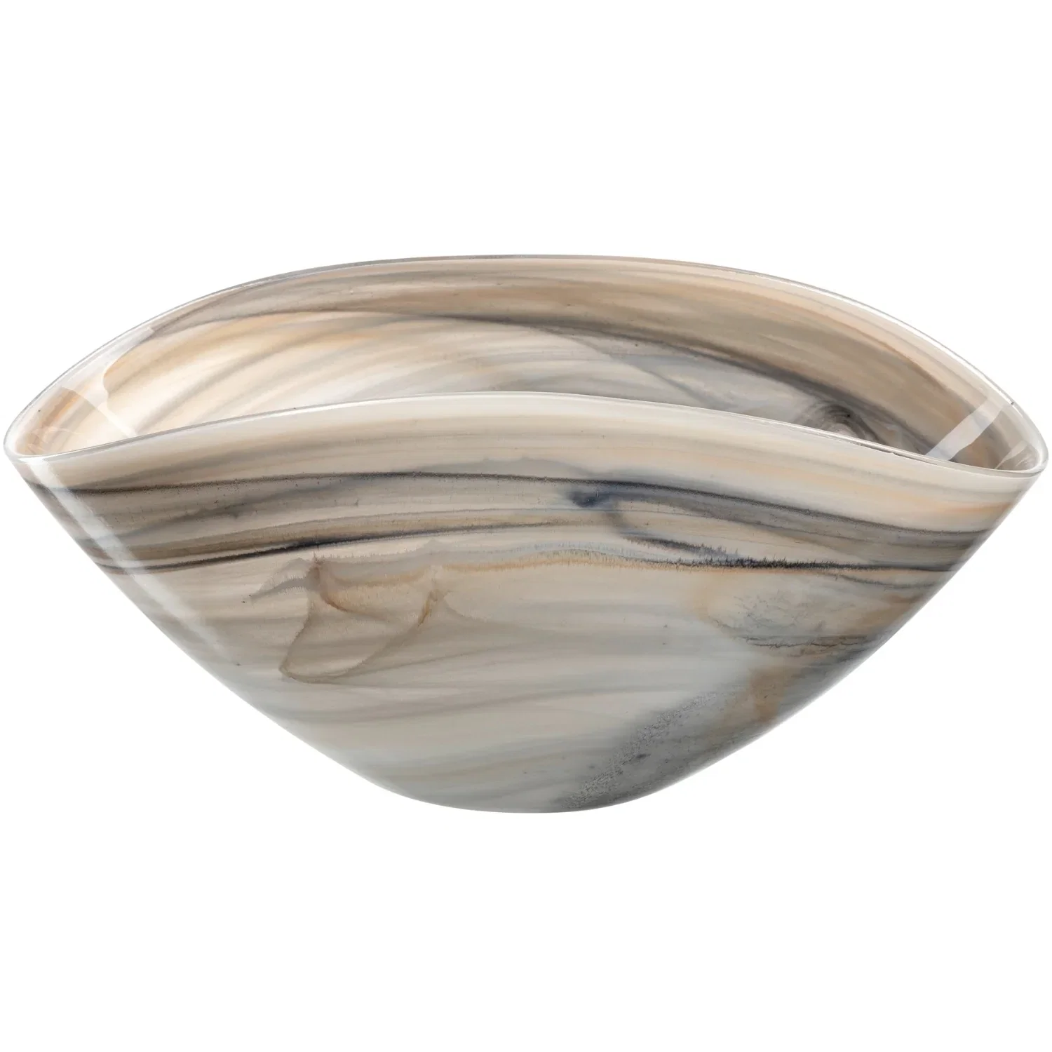 Image of Schale ALABASTRO 27 cm x 15 cm beige/schwarz