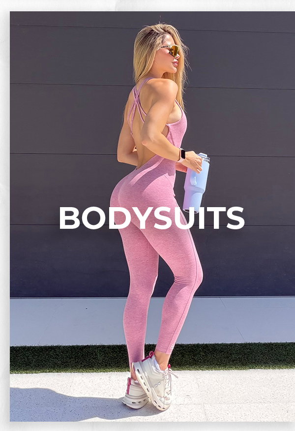 model in Rose/Blush Form Bodysuit