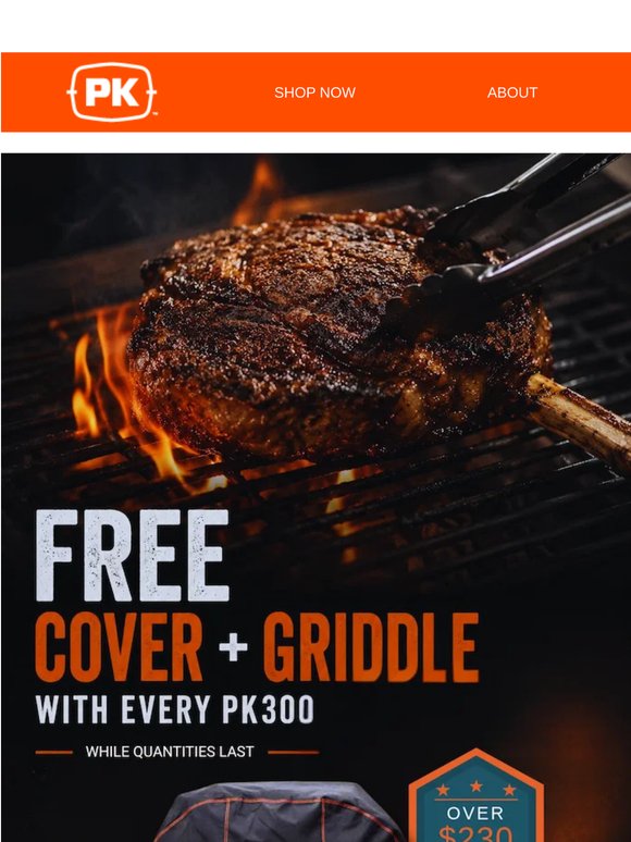 Free Cover + Griddle with Every PK300