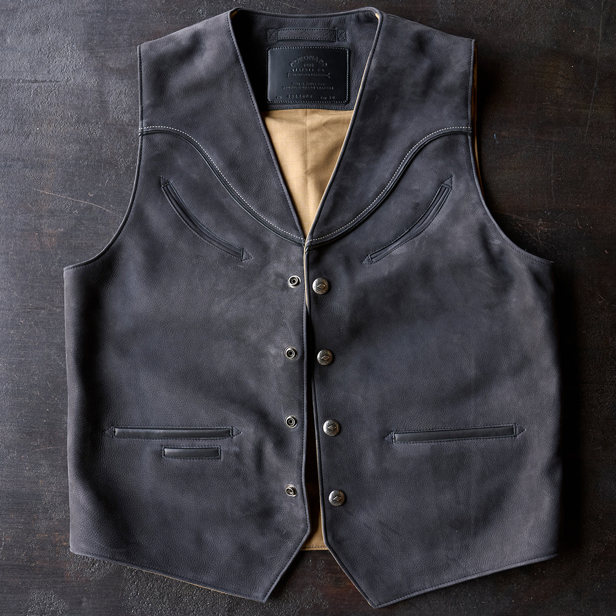 Image of Vaquero Vest | Charcoal Nubuck