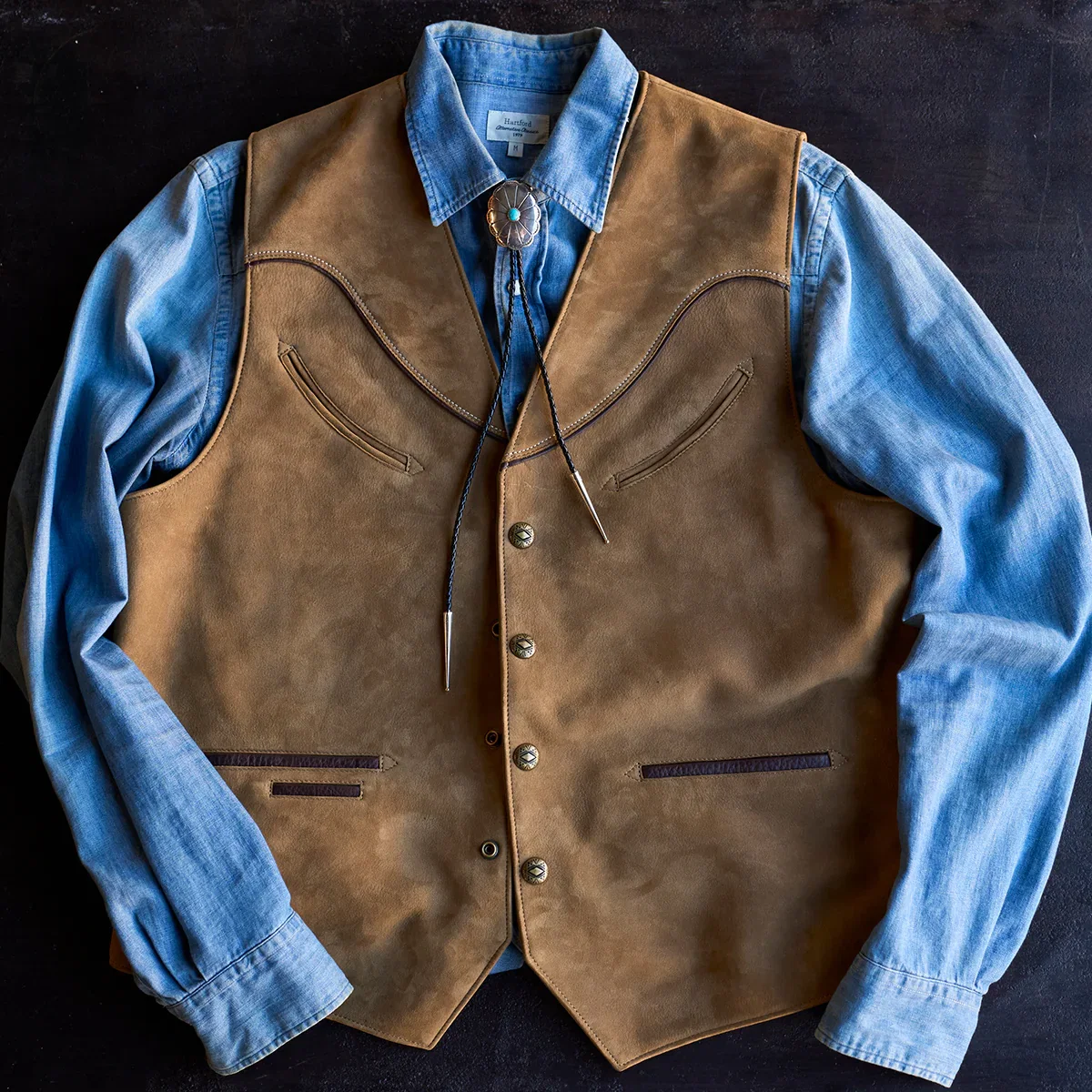 Image of Vaquero Vest | Coyote Tan Nubuck