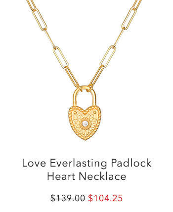 Love Everlasting Padlock Heart Necklace