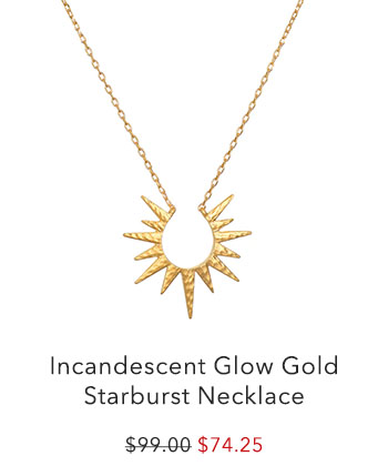Incandescent Glow Gold Starburst Necklace