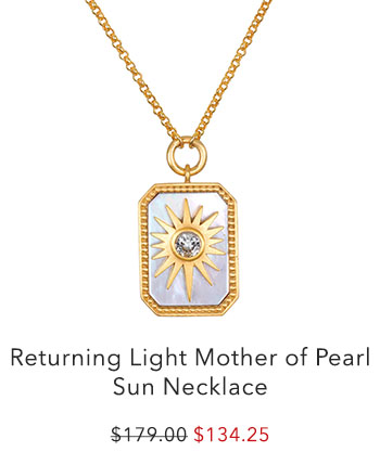 Returning Light Mother of Pearl Sun Necklace
