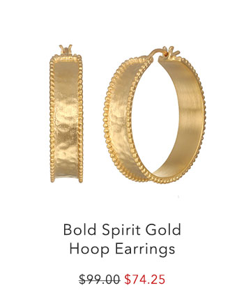Bold Spirit Gold Hoop Earrings