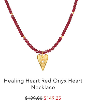 Healing Heart Red Onyx Heart Necklace
