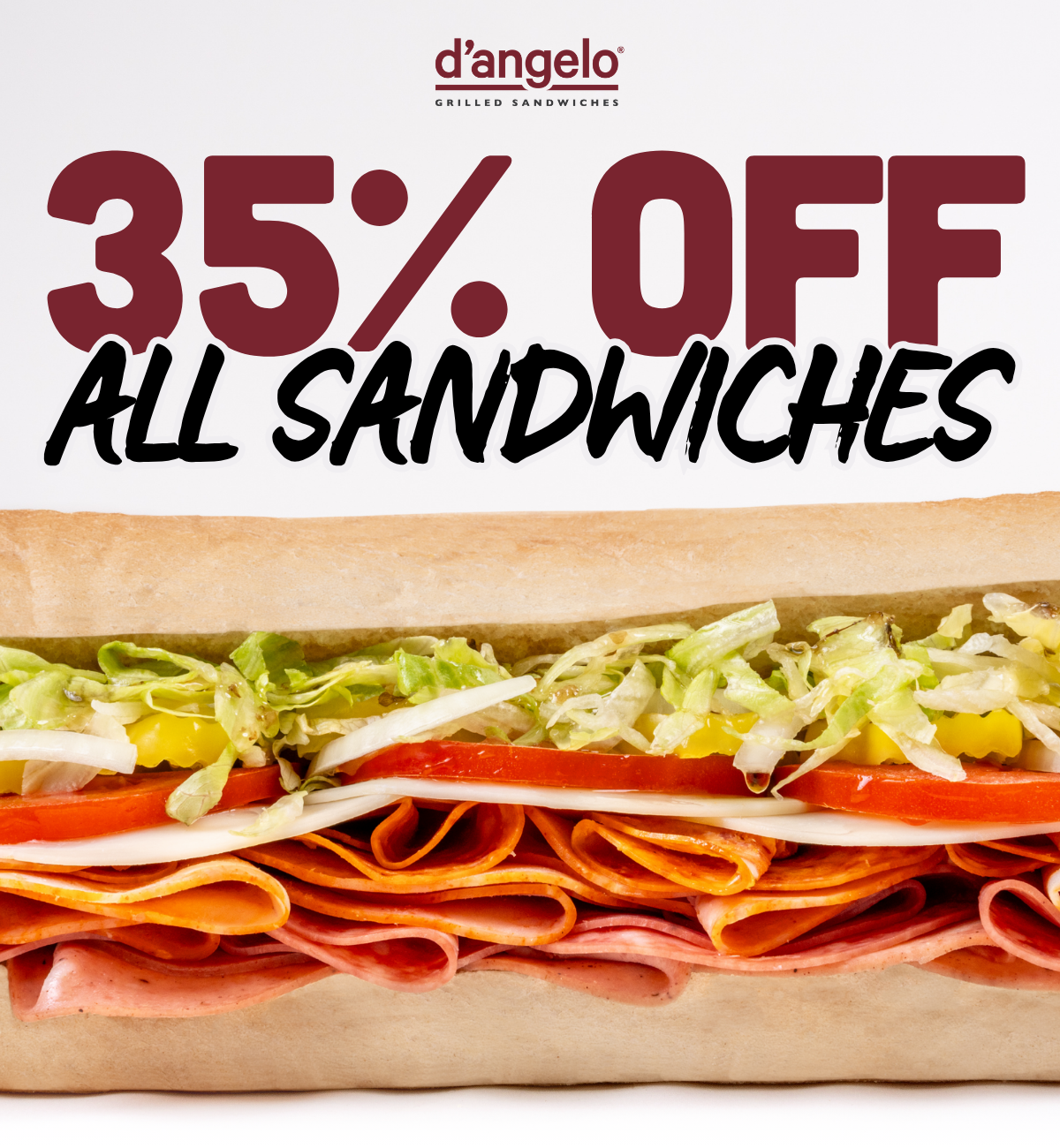 35% off all sandwiches