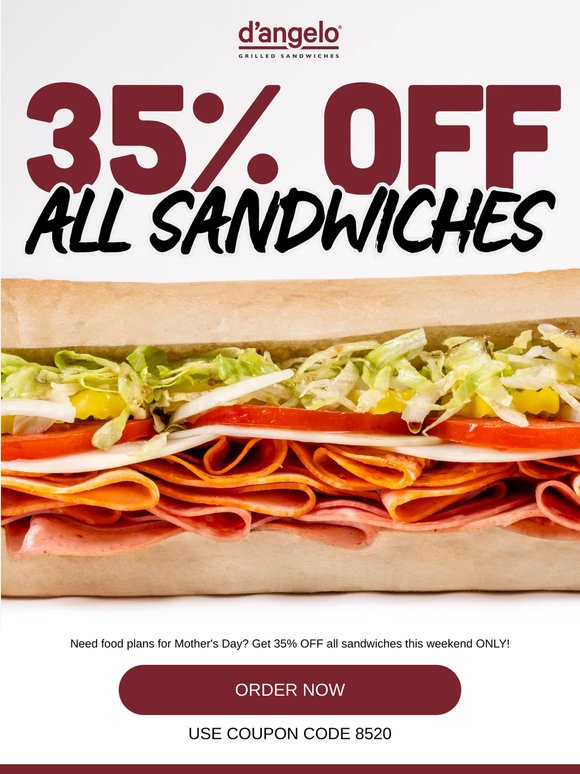 35% OFF all Sandwiches NOW!!🥪😍