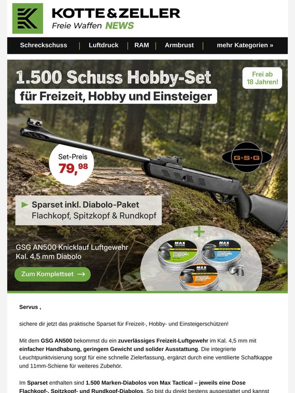 GSG AN500: Viel Schießspaß mit wenig Aufwand