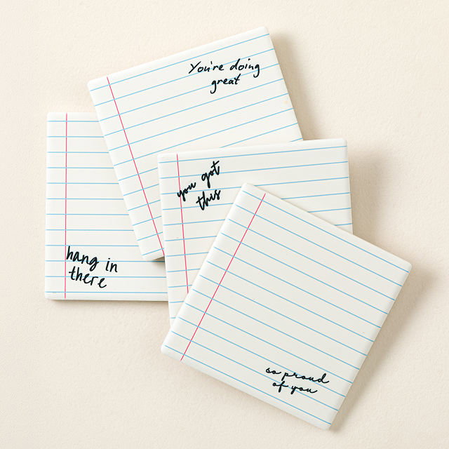 Emotional Support Coasters - Set of 4