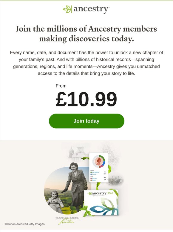 —, explore your family history for only £10.99
