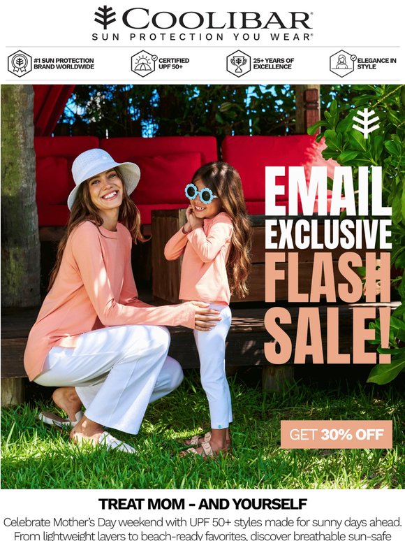 EMAIL ONLY ⚡ 30% OFF Mother’s Day Weekend