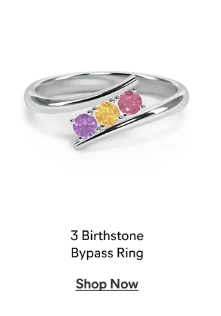 Birthstone Bypass Ring