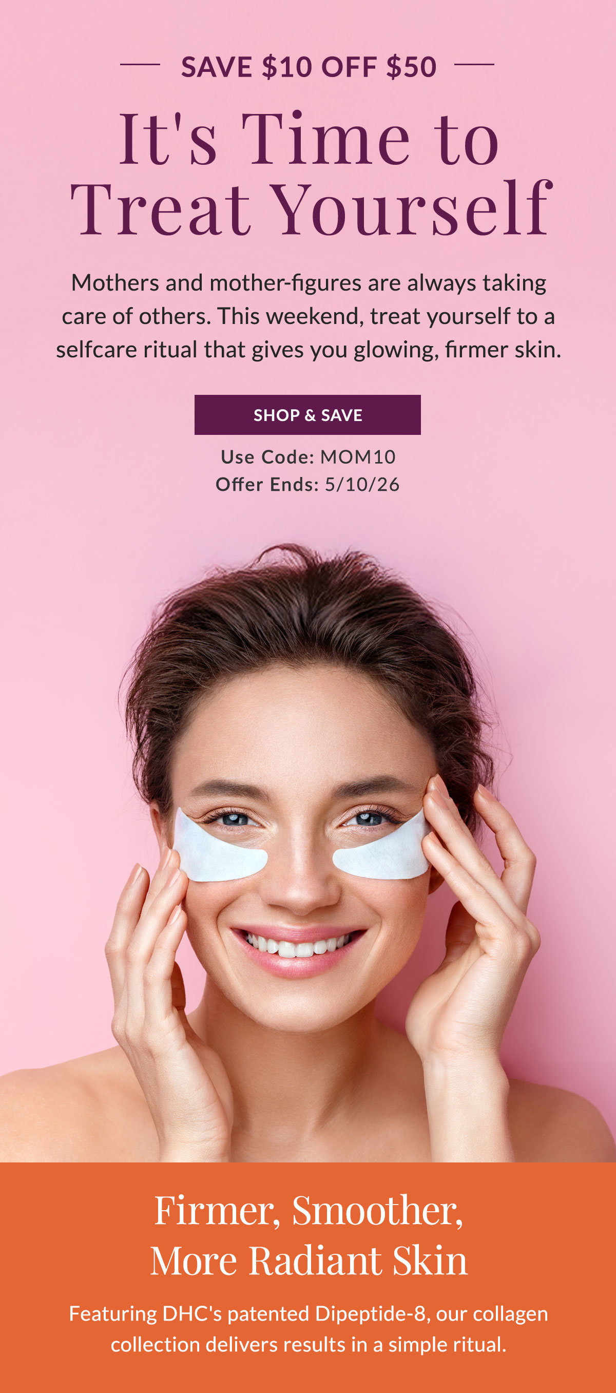 Treat yourself to $10 off $50, one weekend only