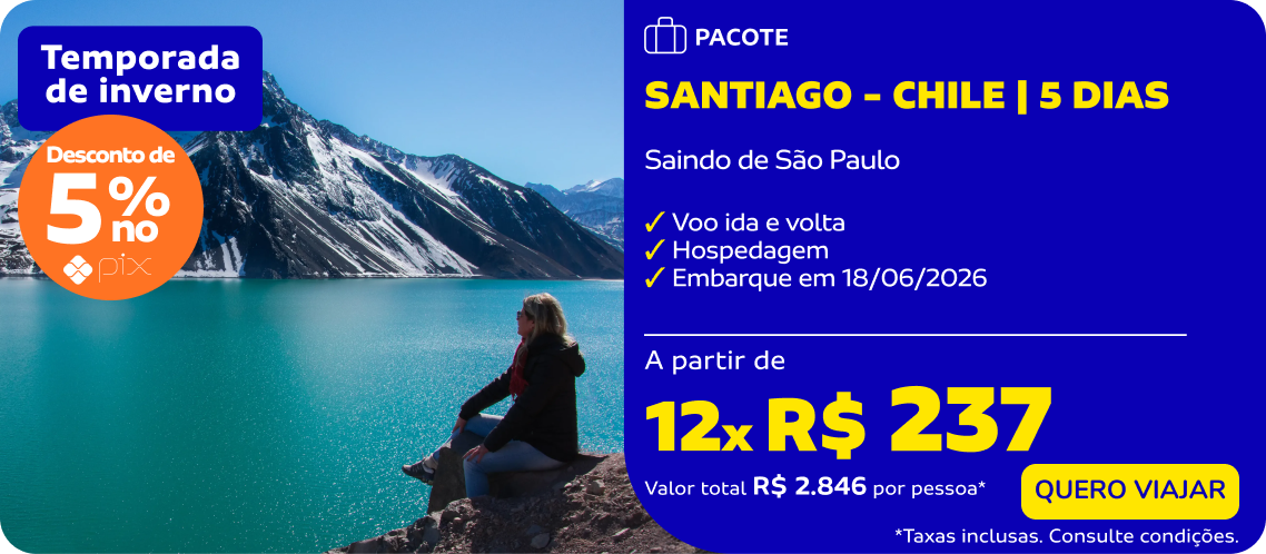 Pacote para Santiago na Temporada de Inverno