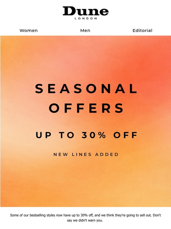 Up to 30% off bestsellers