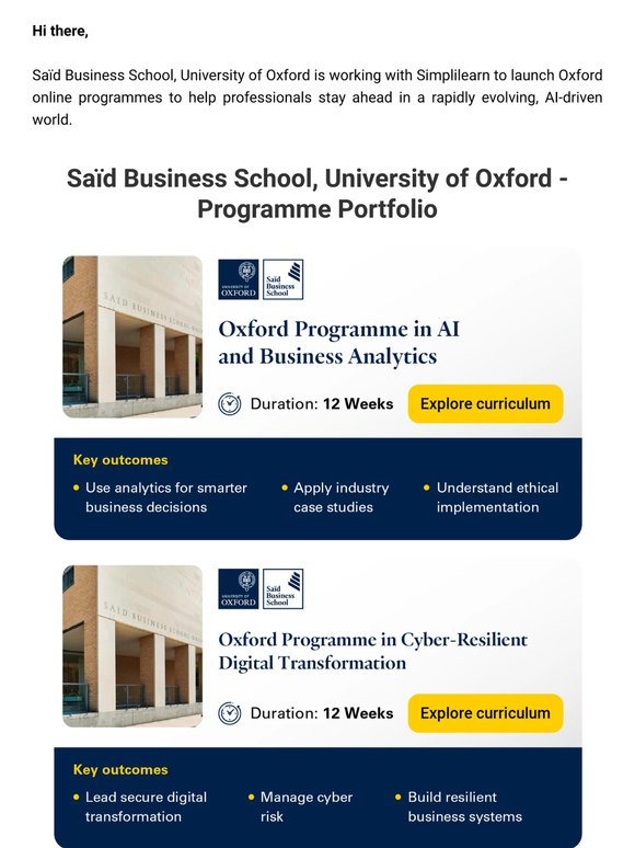 Unlock Career Growth with Oxford Programs