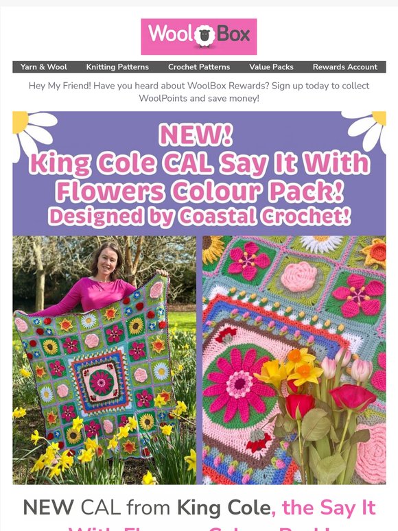 New CAL from King Cole, Say It With Flowers! 🌼