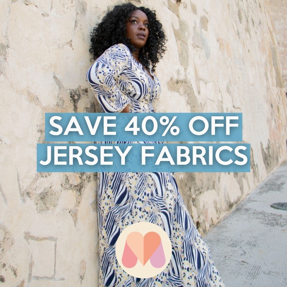 Save 40% off jersey fabrics