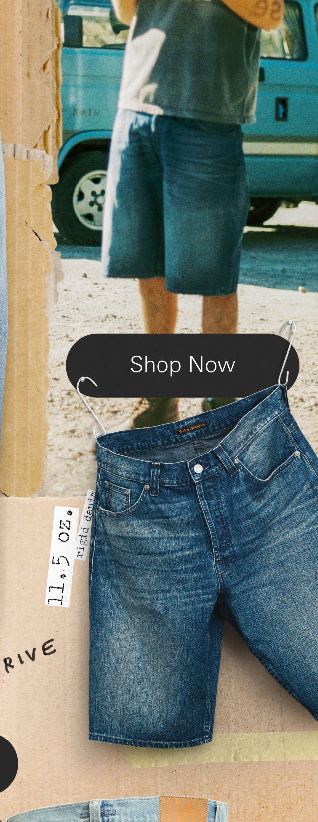 Zeb Denim Shorts Blue Painter
