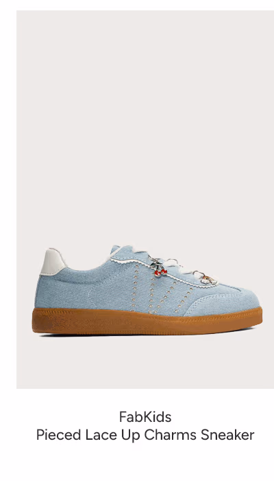Pieced Lace Up Charms Sneaker