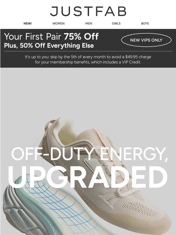 Your Next Sneaker Rotation Starts Here — 75% Off, <first name> 👟