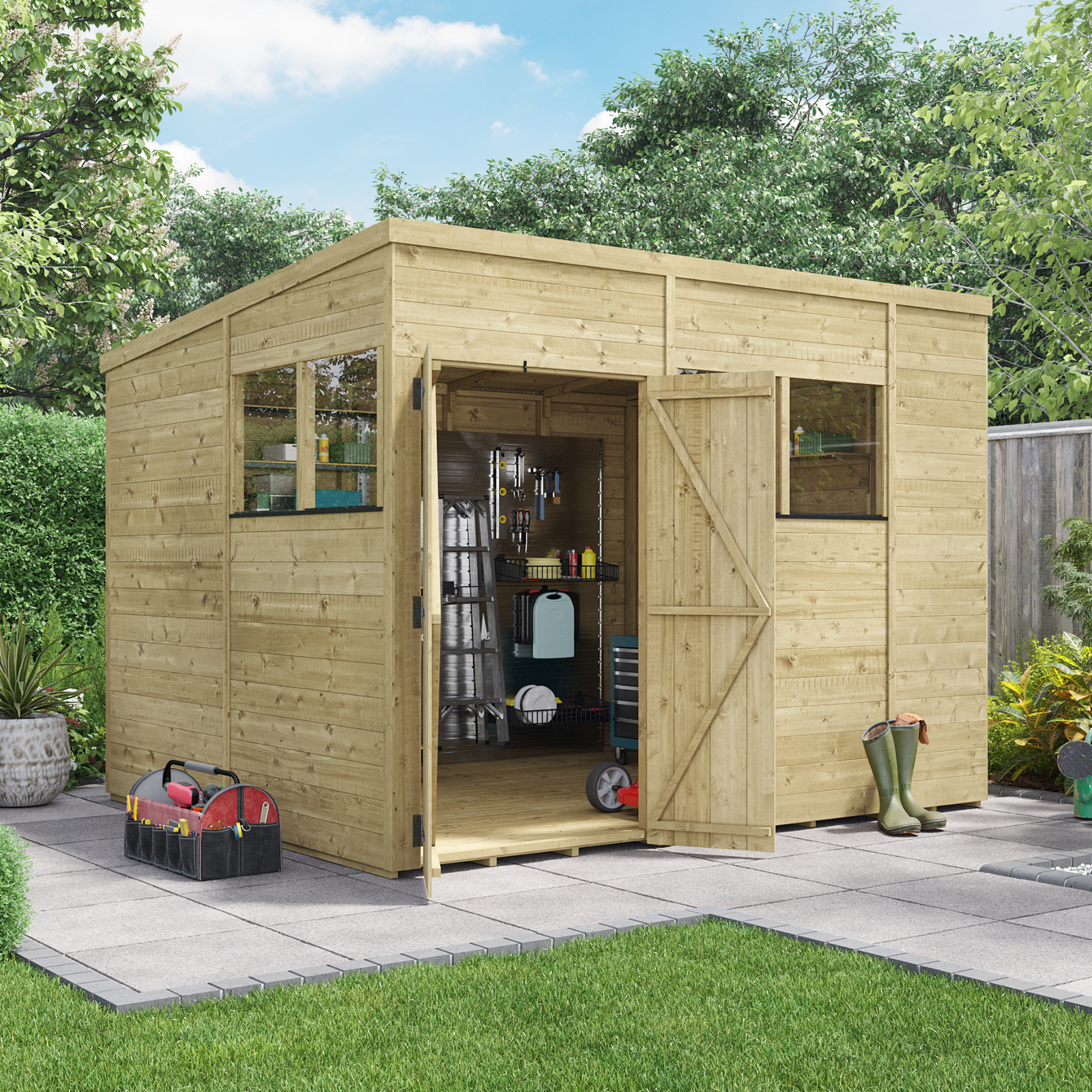 Image of BillyOh Switch Pressure Treated Tongue and Groove Pent Shed
