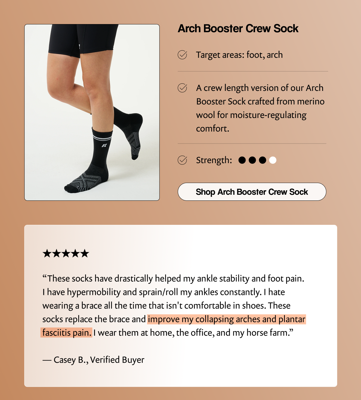 Shop Arch Booster Crew Sock