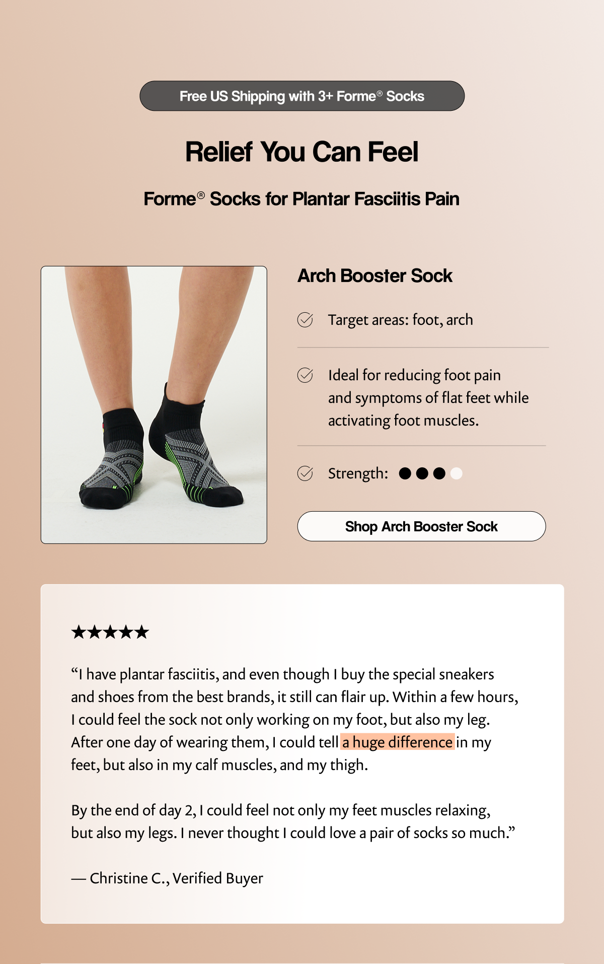 Shop Arch Booster Sock