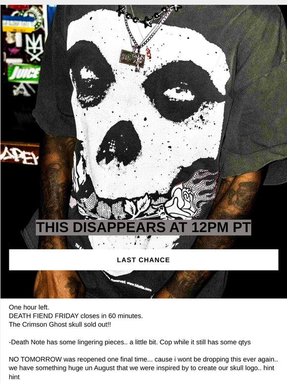 1 HOUR LEFT BEFORE THIS DISAPPEARS