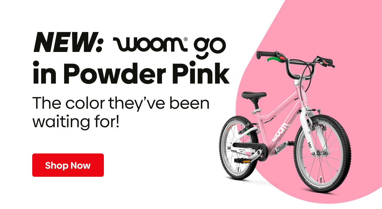 NEW woom GO in powder pink, the color they've been waiting for