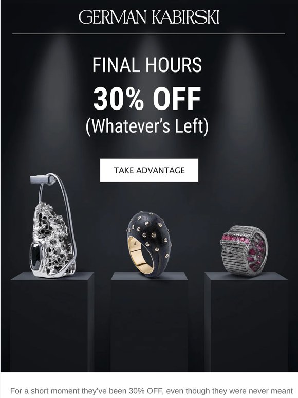 Last day — 30% OFF the Collectibles