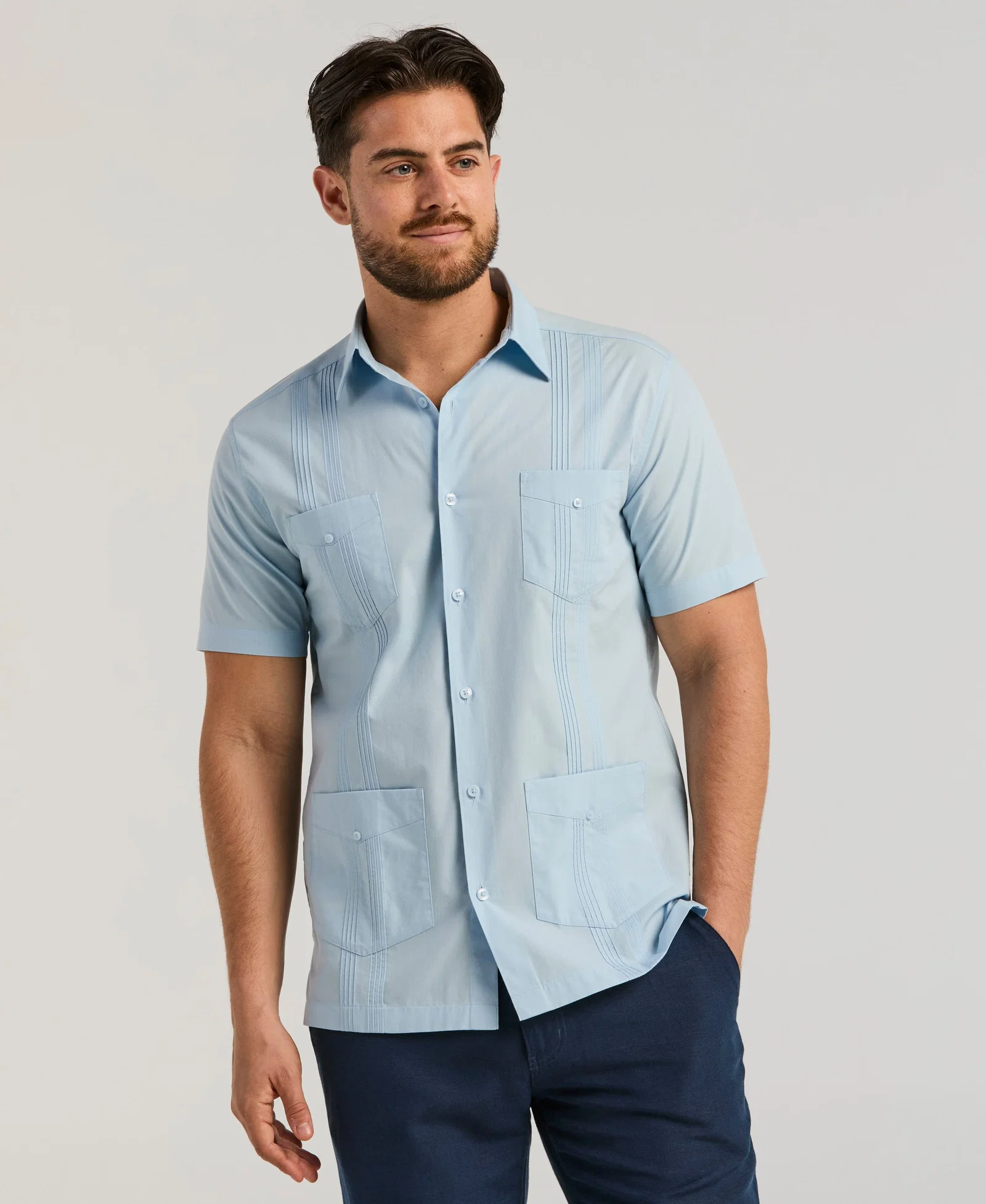 Image of Four Pocket Guayabera Shirt