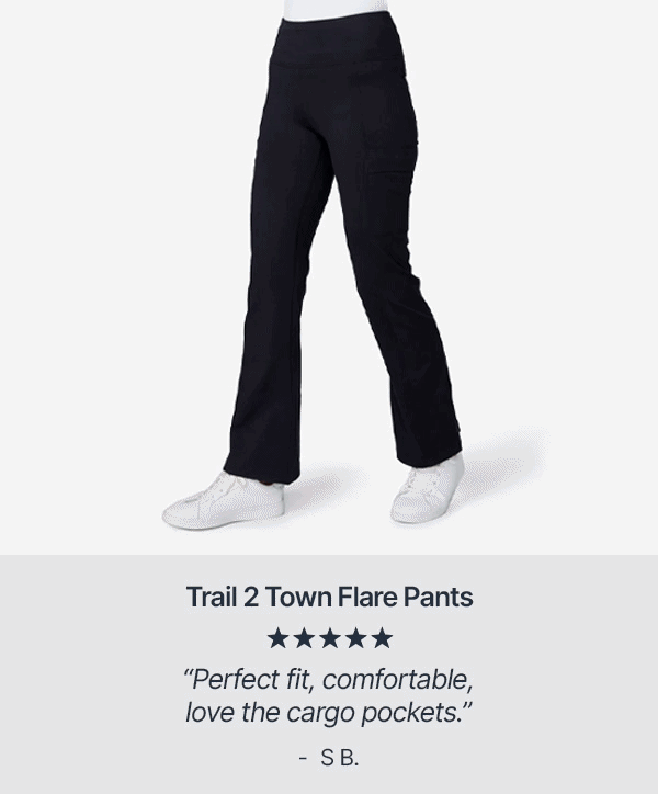 women's trail 2 town flare pants