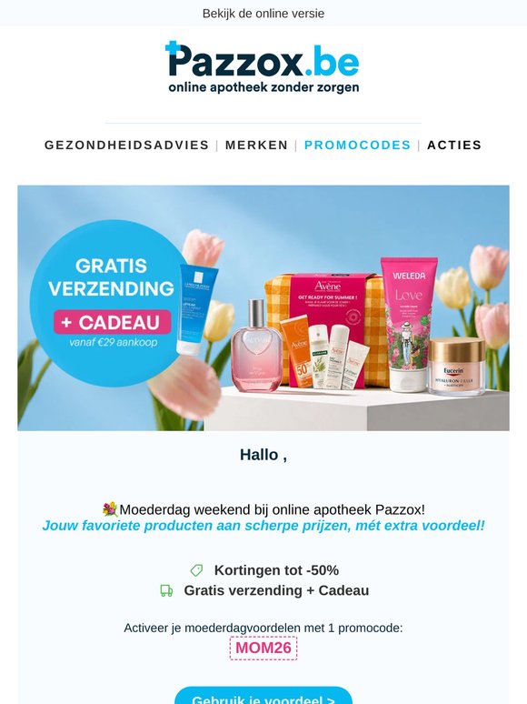 Moederdag weekend: 2 dagen extra voordeel!