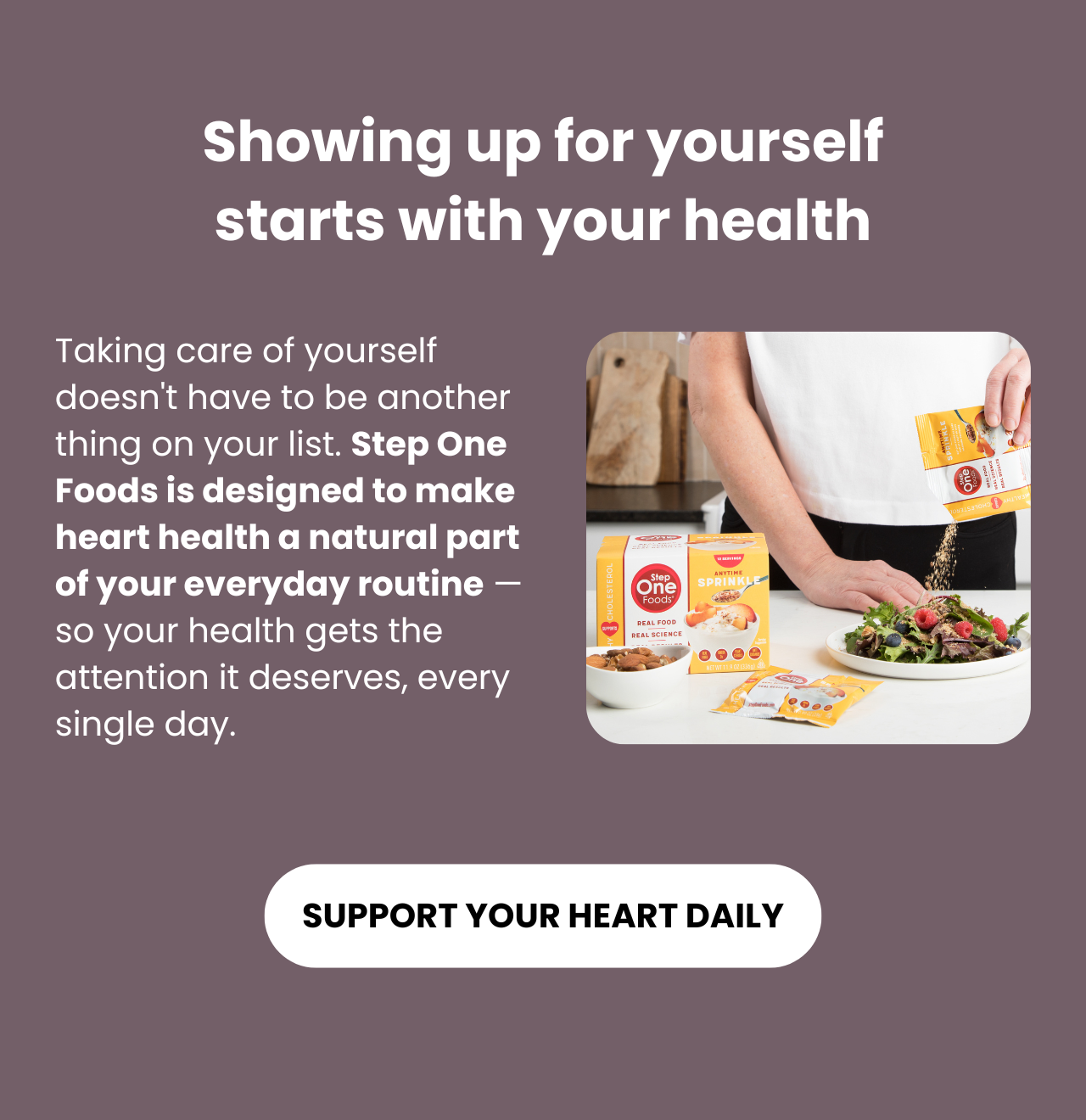 Showing up for yourself starts with your health