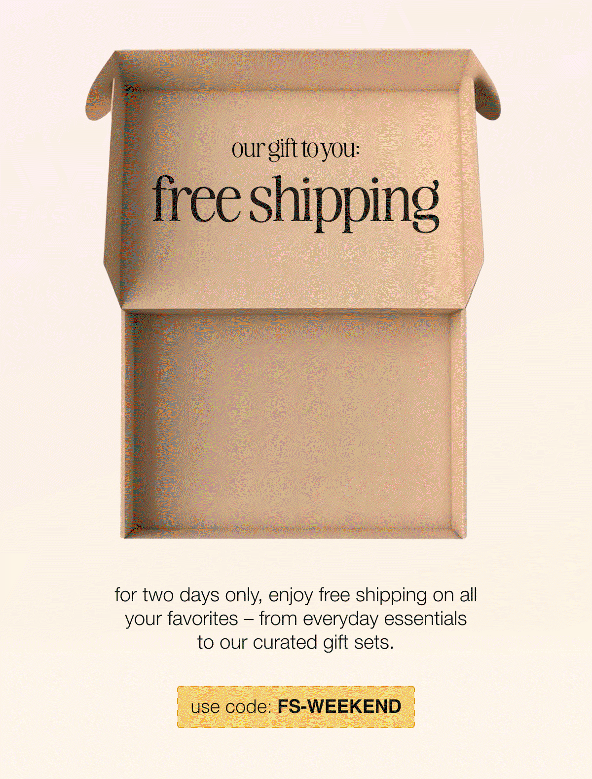 free shipping weekend
