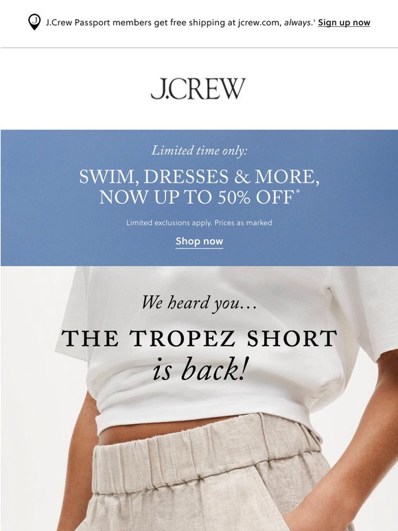 Limited-time price: Tropez shorts, $54.50