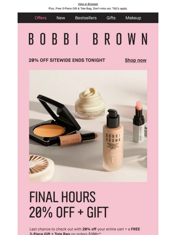 FINAL HOURS: 20% Off Sitewide
