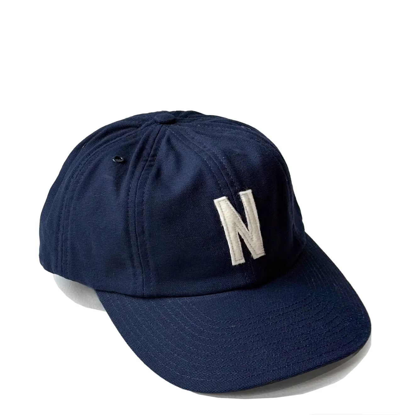 Image of Norse Projects Light Canvas Felt N 8 Panel Cap