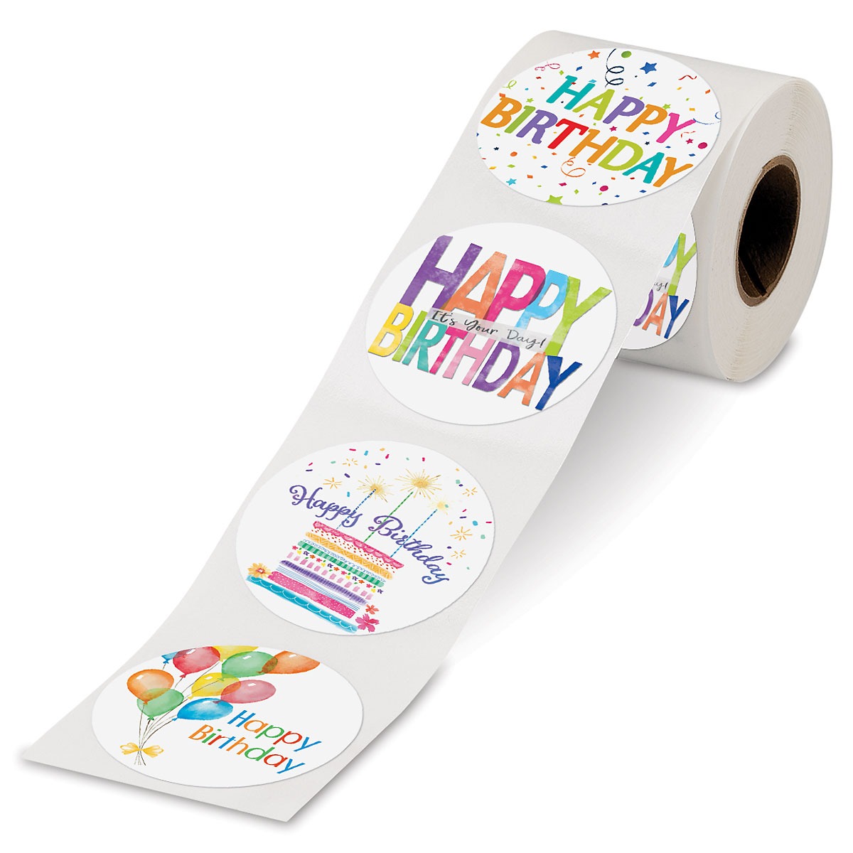 Image of Happy Birthday Rolled Stickers