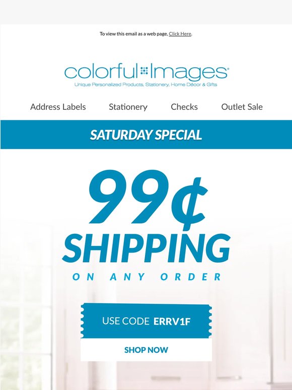 99¢ shipping is back - this weekend only