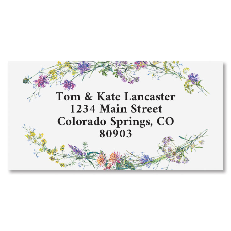 Image of Dainty Sprigs Border Return Address Labels