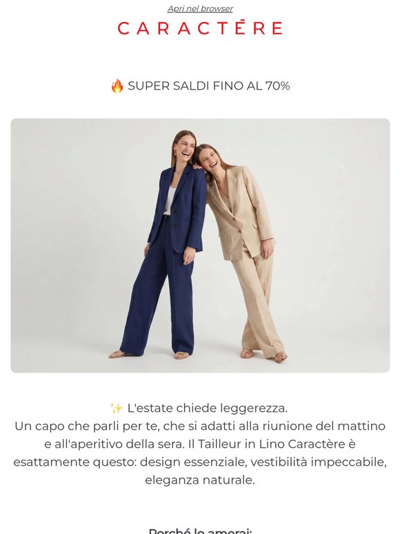 Il Tailleur in Lino che aspettavi è qui.