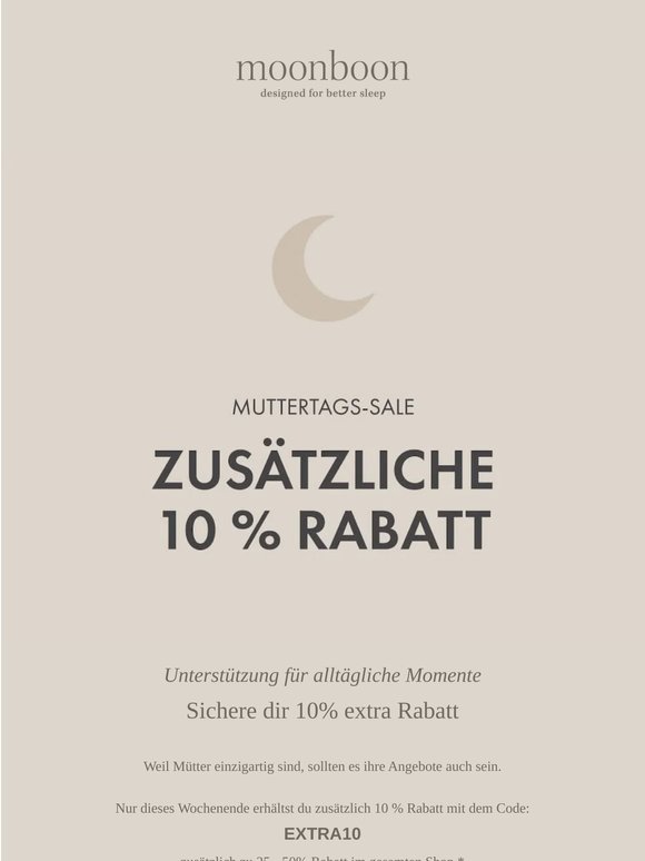 Verpasse deine Chance nicht um zusätzlich 10 % zu sparen 👶