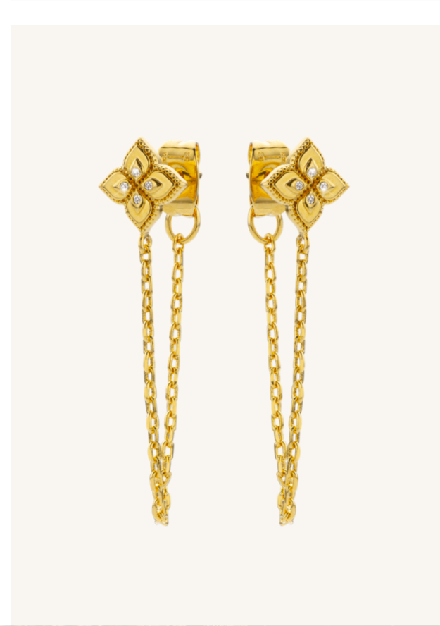 BOUCLES D'OREILLES - LOTUS CHAIN