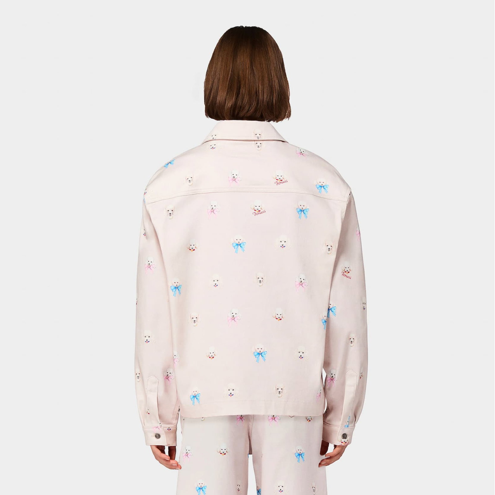 Poodle Print Jacket In Pink